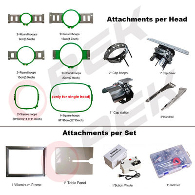 OPEK Digital Computerized Single Head Cap Garment Flat Embroidery Machine voor thuis 350W