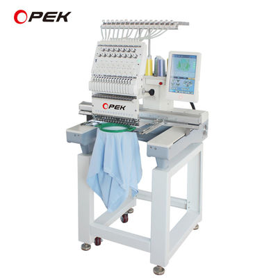 Industriële geautomatiseerde OPEK-eenkop-borduurmachine voor het maken van T-shirts en hoeden
