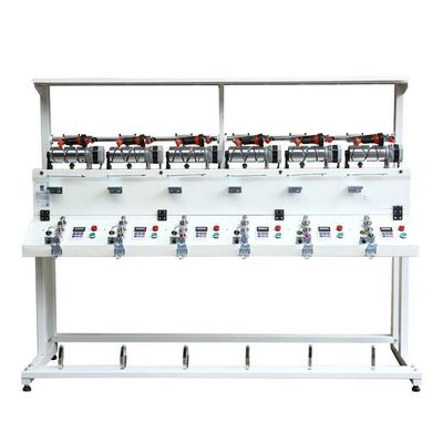 1000 RPM/min Breiensnelheid Zes koppen Textielgarenspoelmachine voor gemakkelijke bediening