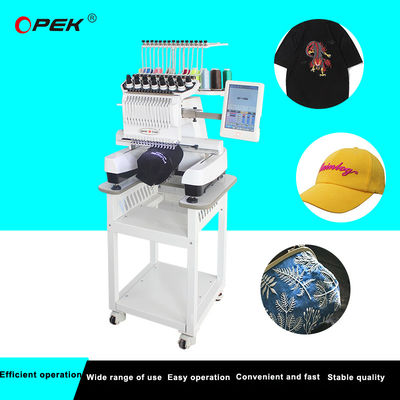 Kap borduurmachine OPEK Single Head voor T-shirt Hoed Flat High Speed Computerized